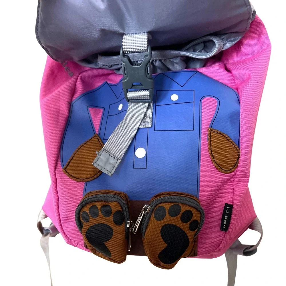 L.L. Bean Toddler Backpack‎ Pink Bear 10